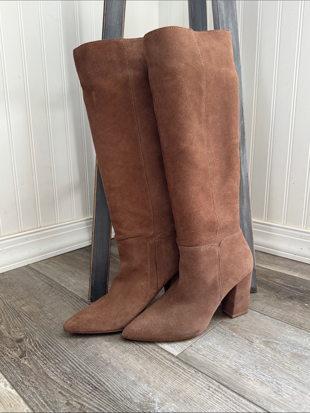 Steve Madden Brown Suede Over-the-Knee Block Heel Boots